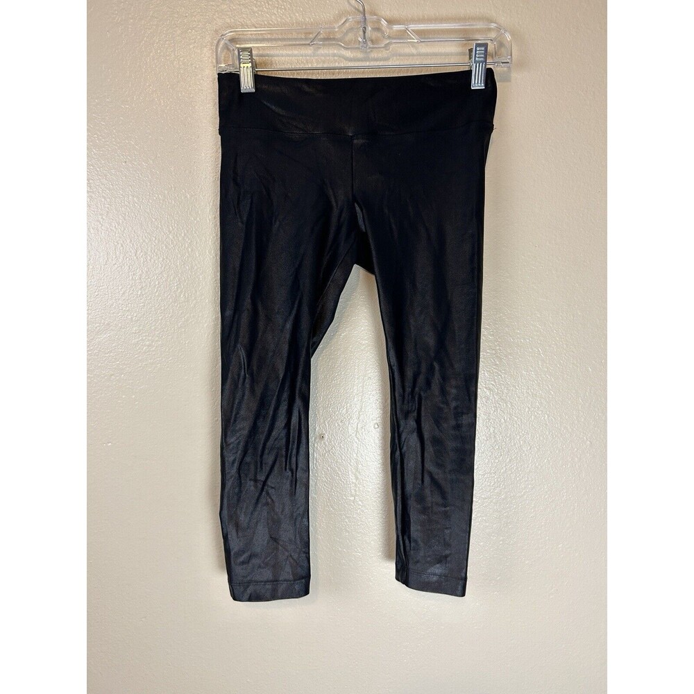 Koral M Medium Lustrous High Rise Leggings Black Shine active Gym Running